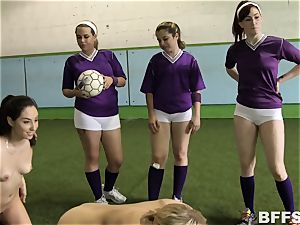 warm gals football concludes in lesbian gang action