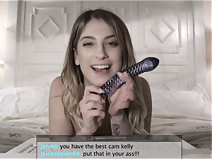 Camgirl part 1 - Kristen Scott solo fuckbox play on webcam